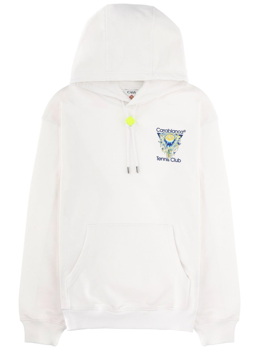 Sweatshirt Tennis Club Icon White Organic Cotton Sweatshirts