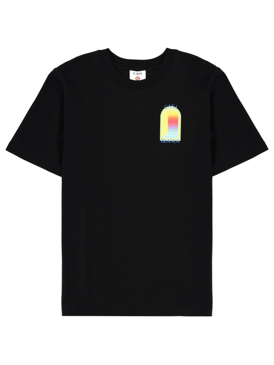 T-Shirt With Print Black Organic Cotton T-shirts