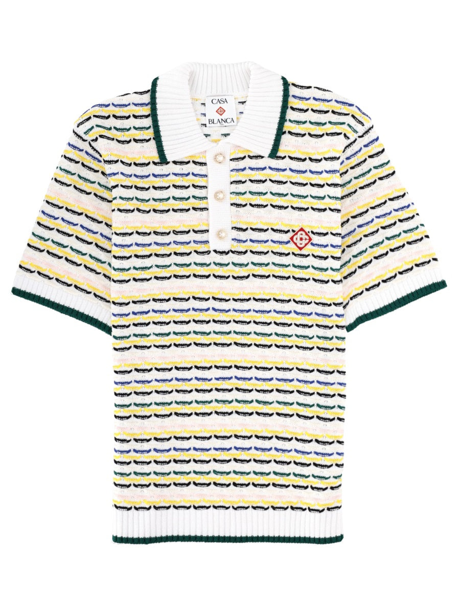 Knitted Polo Multi Multicolour Cotton Shirts