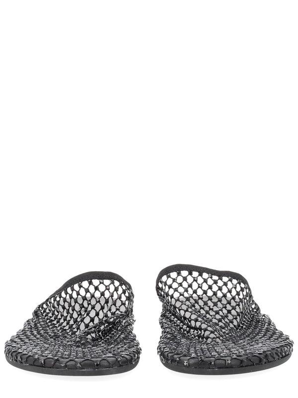 Mule Shoe With Rhinestones Black Polyester