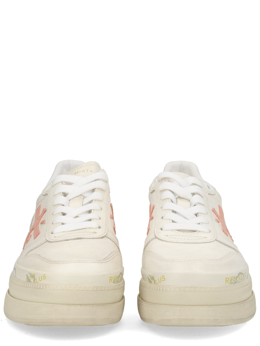 Sneaker Micol White Calf Leather Trainers