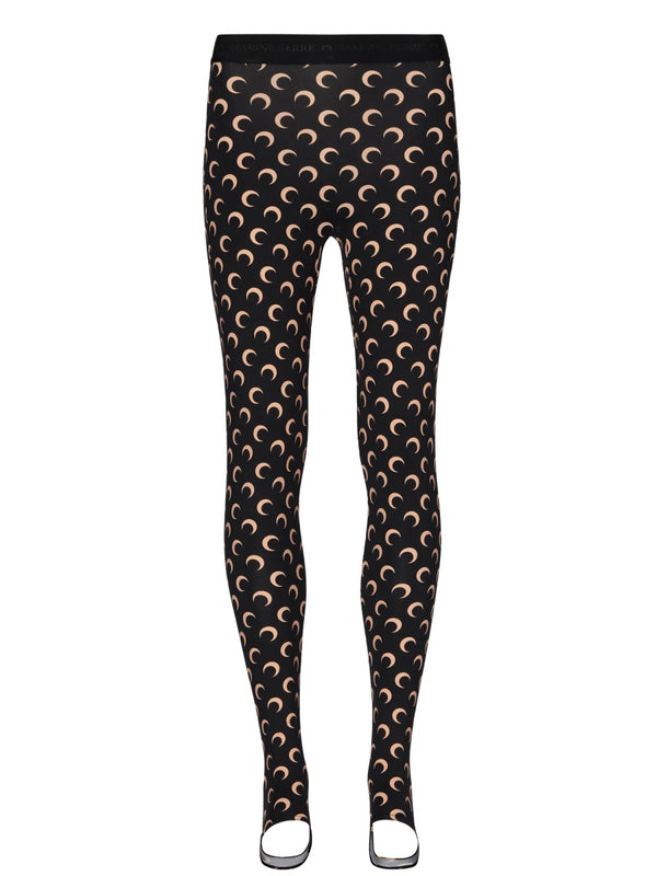 Leggings Black Polyamide Elastane Trousers