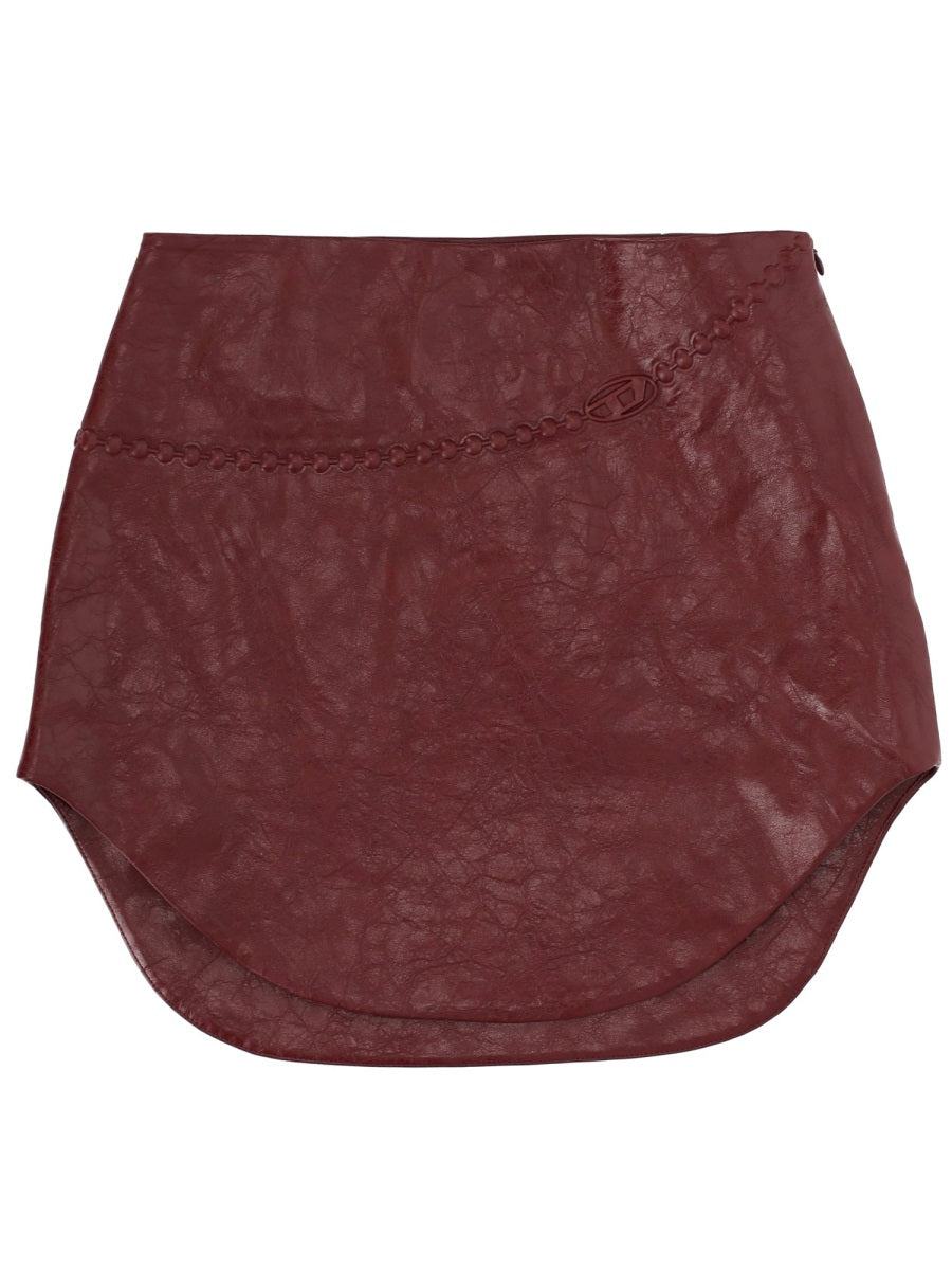 Miniskirt O-Hara Bordeaux Viscose Skirt
