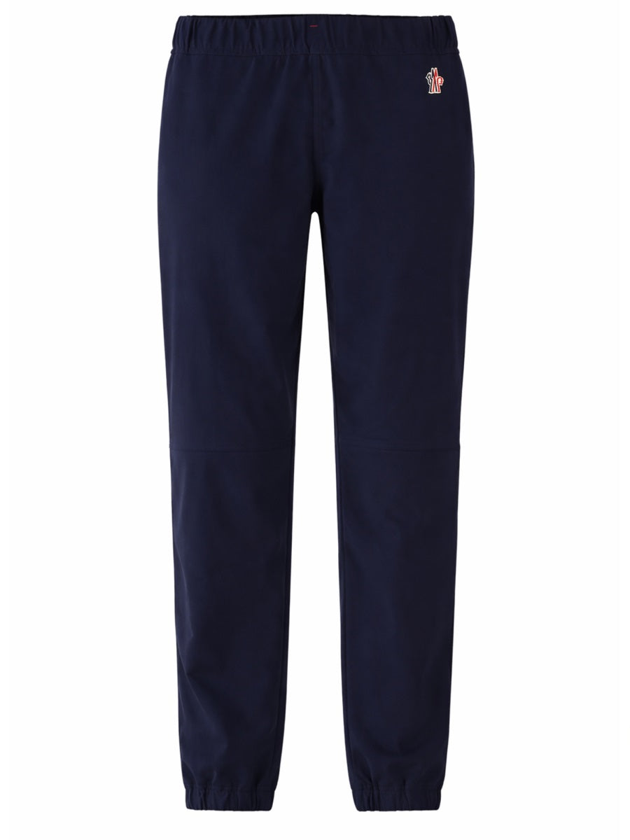 Belted Technical Trousers Blue Polyamide