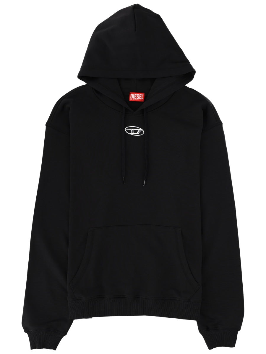 Hoodie S-Norm-Hood-Iod Black Cotton Sweatshirts