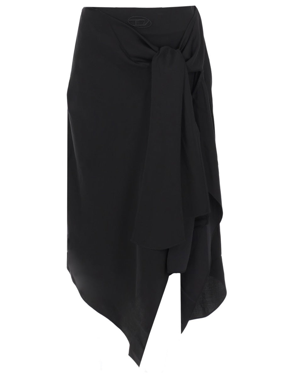 Midi Skirt Black Cupro Cly