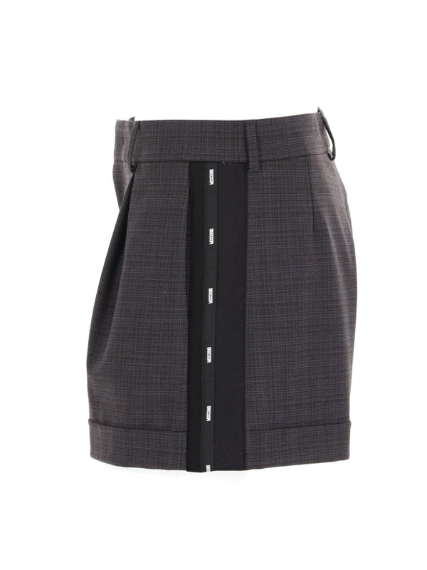 Shorts With Logo Ribbon Grey