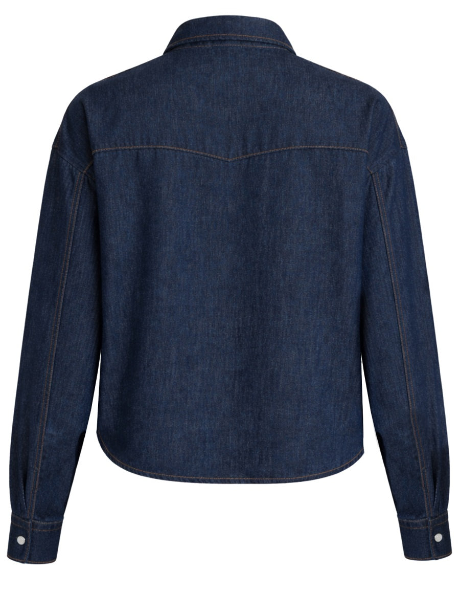Top Grenon Blue Cotton Tops