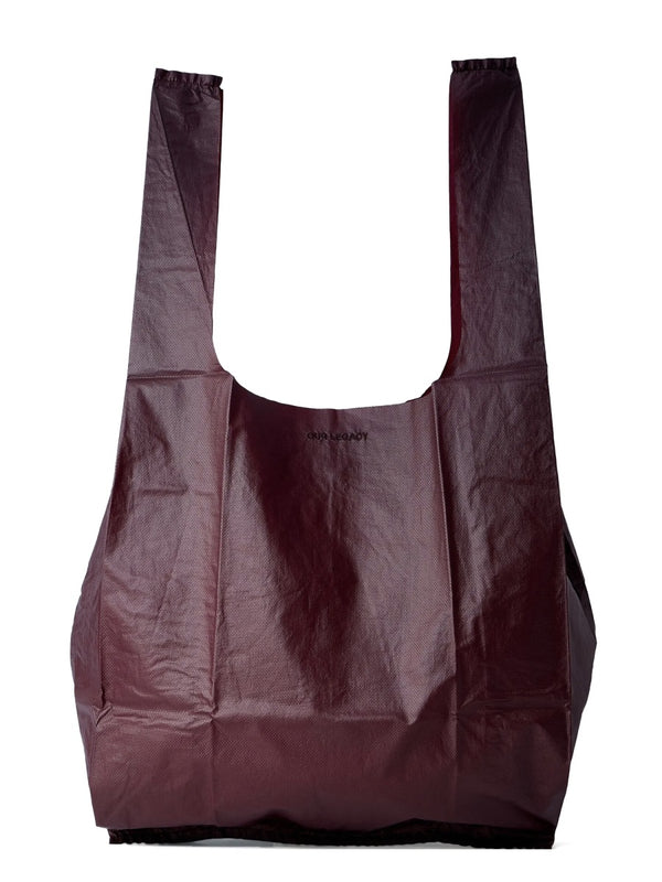 Grocery Shoulder Bag Red Polyurethane