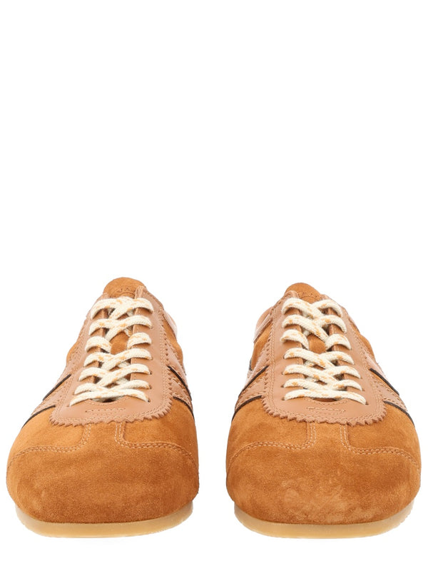 Suede Sneakers Brown Leather Trainers