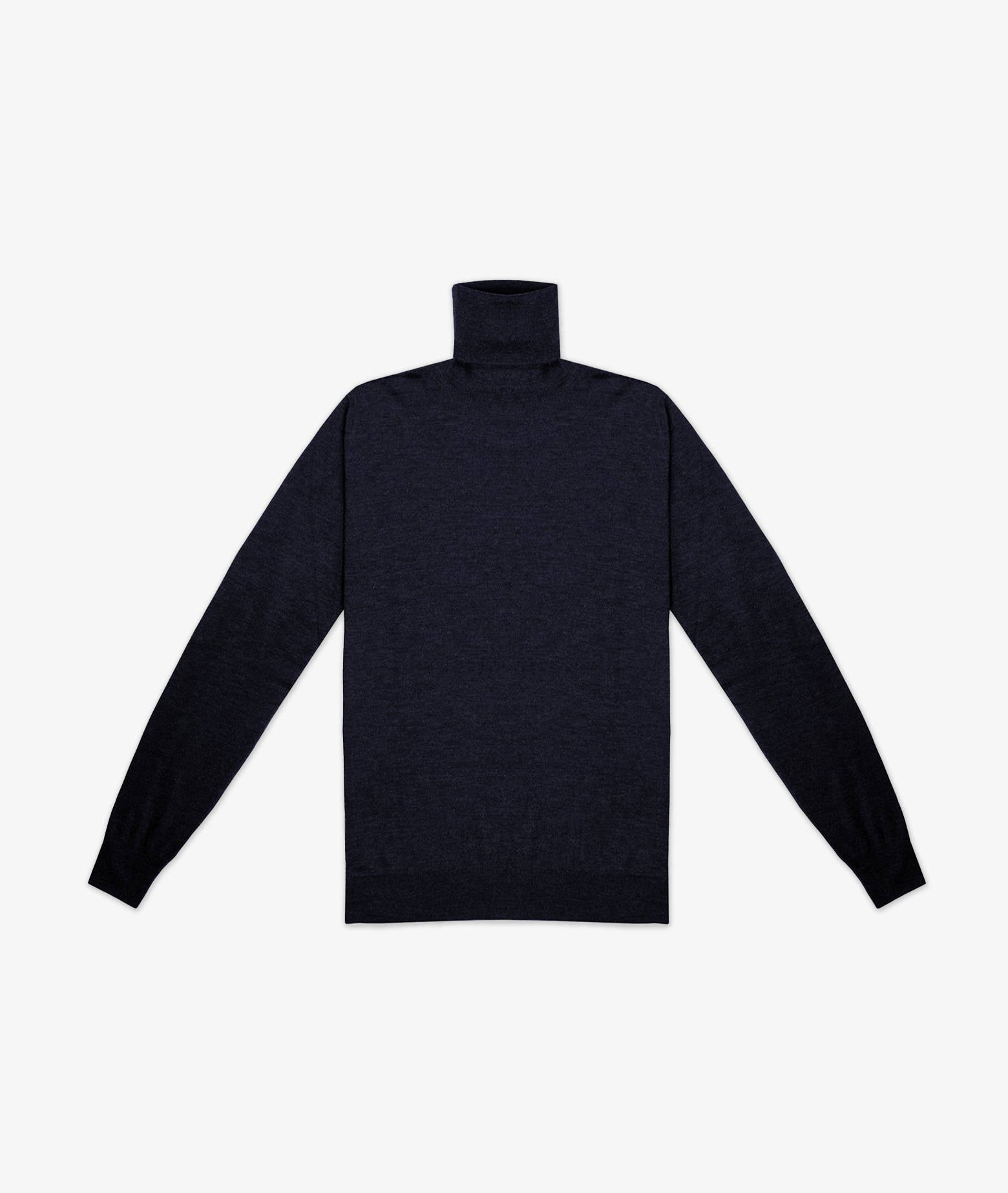 Turtleneck Cashmire And Silk Sweater Salisburgo Navy High Turtle Neck