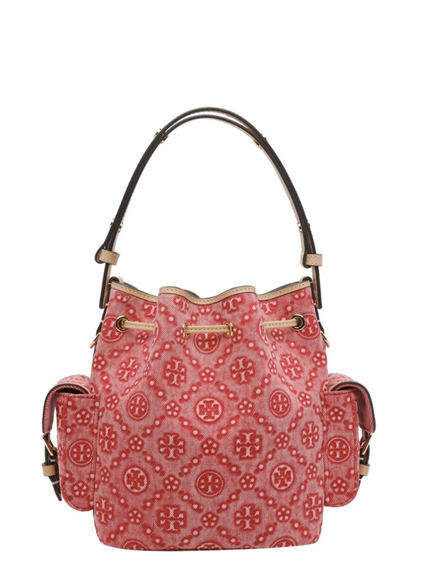 Bag T-Monogram Red Cotton Handbags