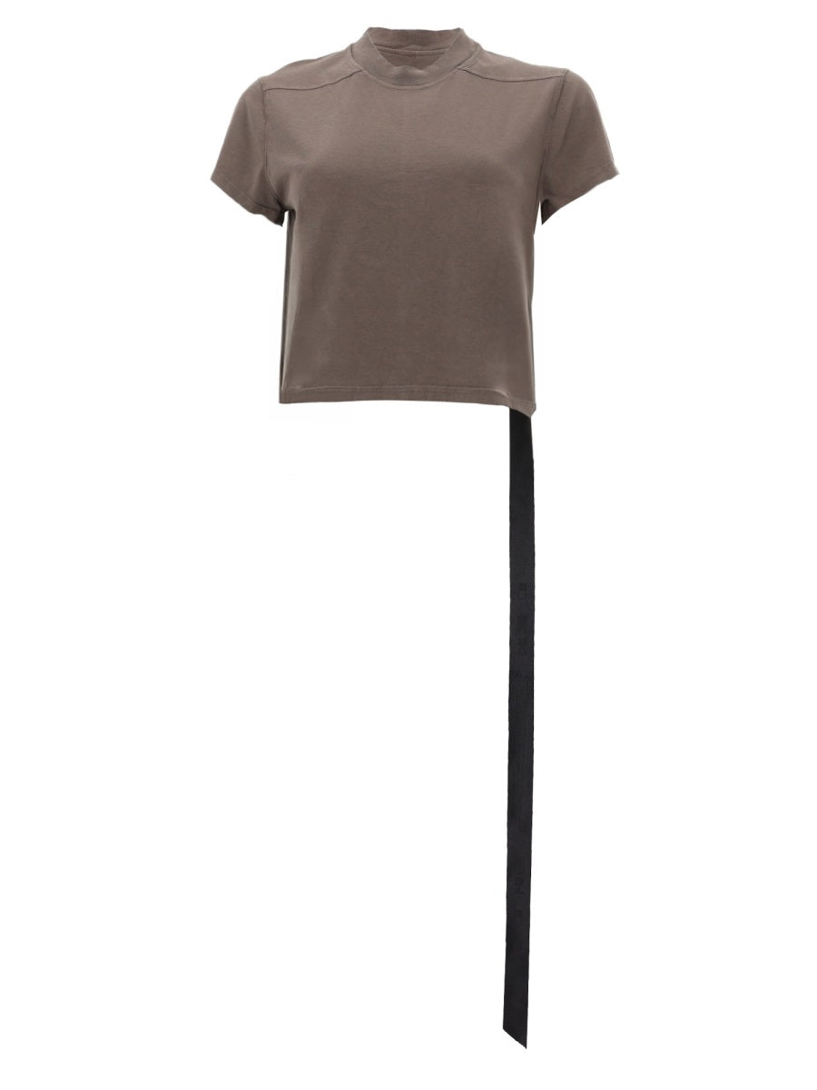 Cropped Small Level T-Shirt Brown Cotton T-shirts
