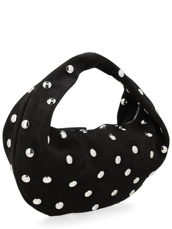 Hobo Bag Black Calf Leather Shoulder