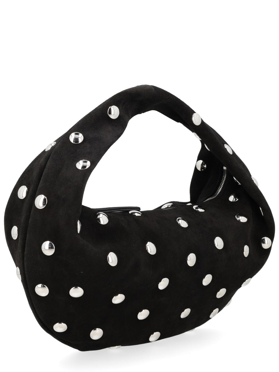 Hobo Bag Black Calf Leather Shoulder