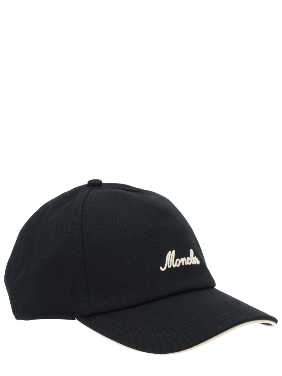 Baseball Hat With Logo Black Cotton