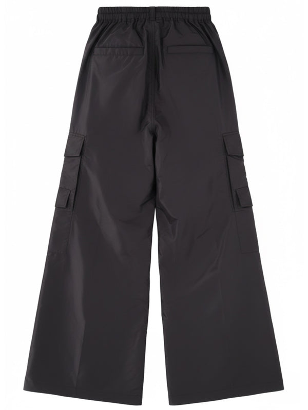 Pants Cargo Belas Black Silk Trousers