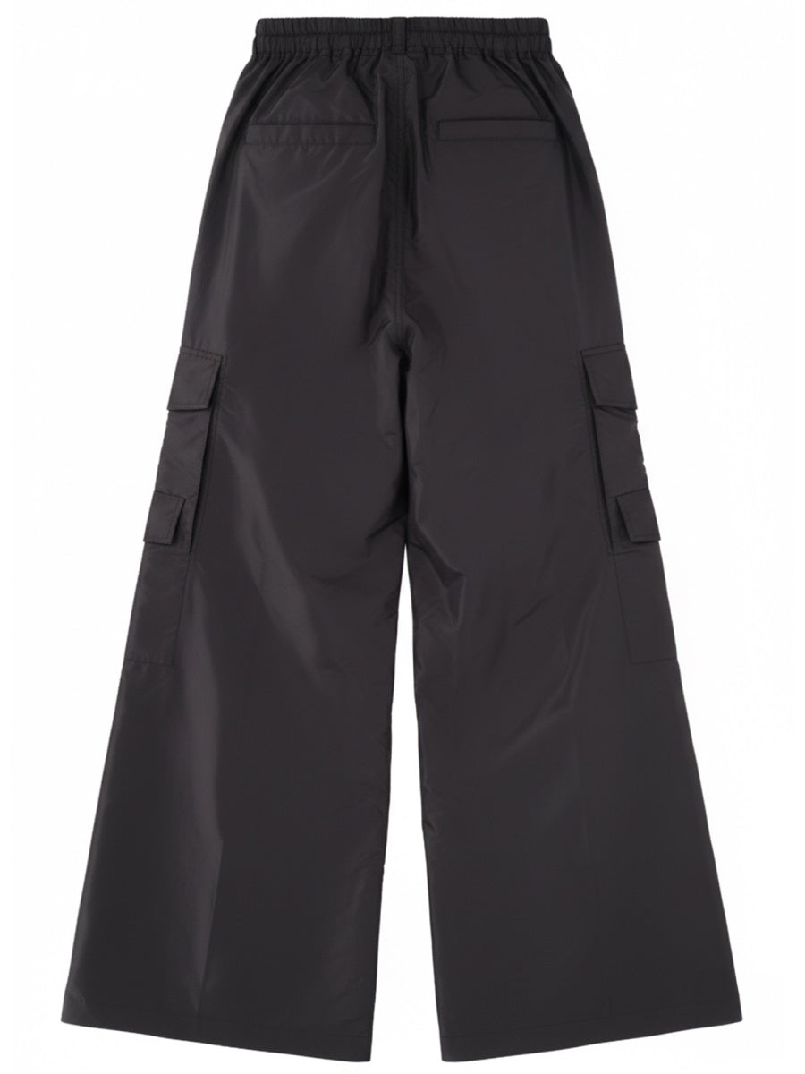 Pants Cargo Belas Black Silk Trousers