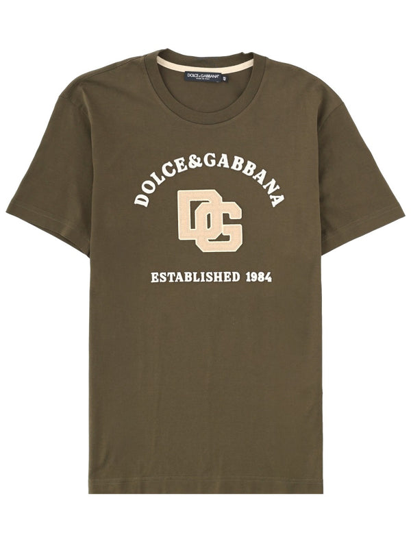 T-Shirt With Logo Brown Cotton T-shirts