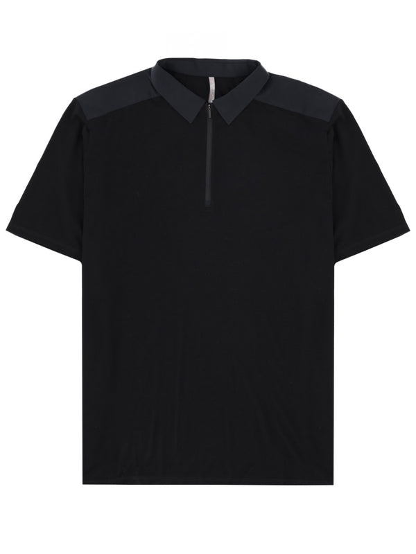 Polo Zip Black Wool Nylon Shirts