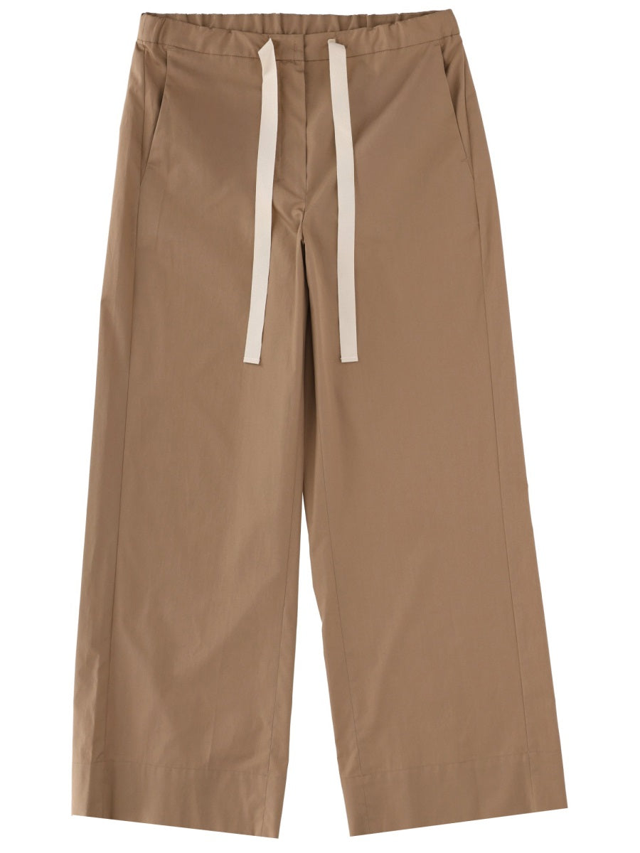 Cotton Trousers Silver Brown