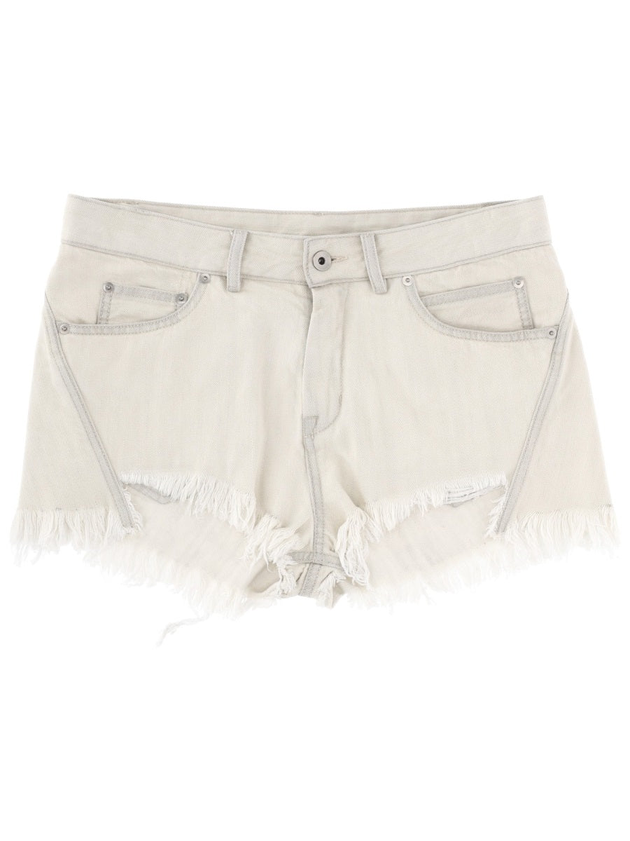 Shorts Bias Cutoffs Ivory Cotton