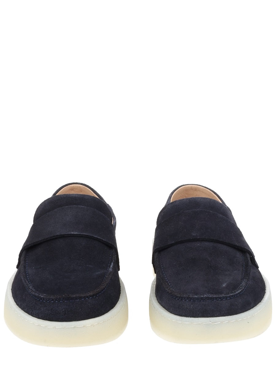 Moccasins Kieran Blue Leather Cow Hide Loafers