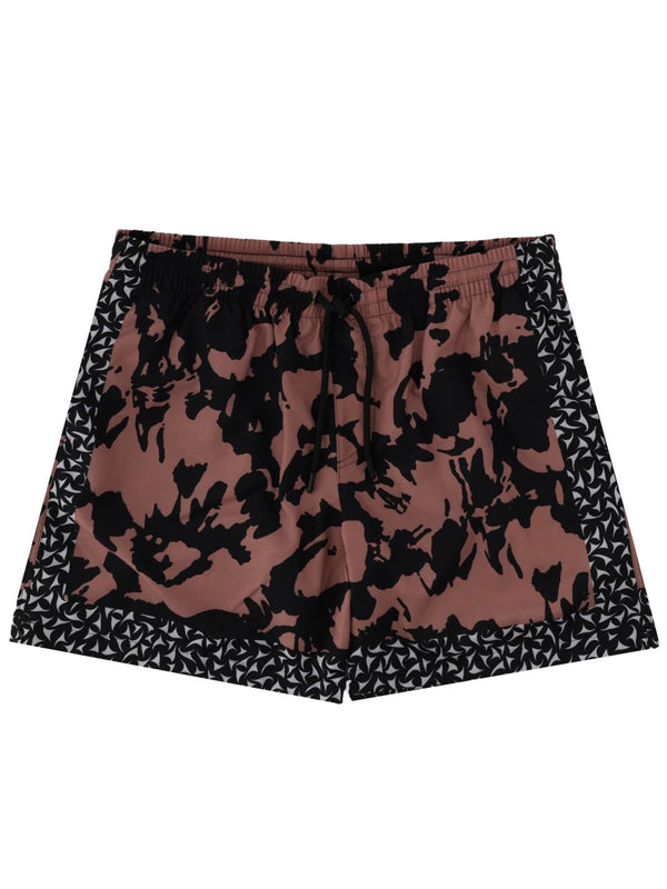 Swimsuit Floral Print Pink Polyamide Swim Shorts