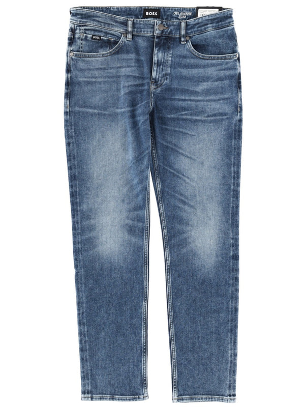 Jeans Delaware Denim Blue Cotton Viscose Linen Elastane