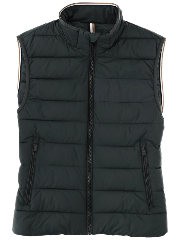 Sleeveless Jacket P-Delaware Green Recycled Polyester Waistcoats & Gilets