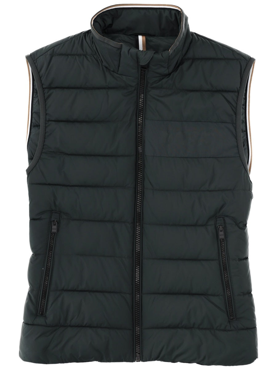 Sleeveless Jacket P-Delaware Green Recycled Polyester Waistcoats & Gilets