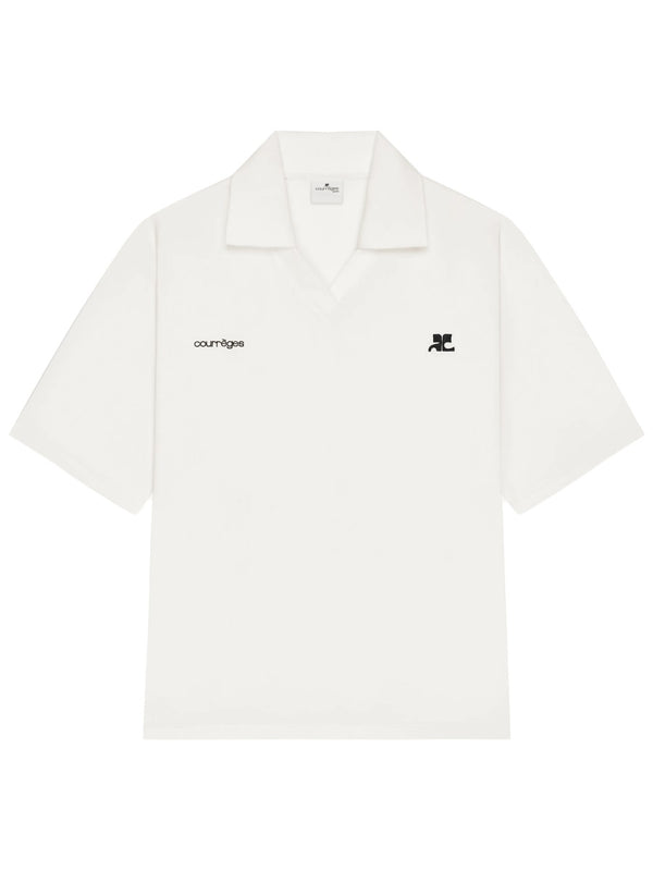 Polo Shirt With Logo White Polyester