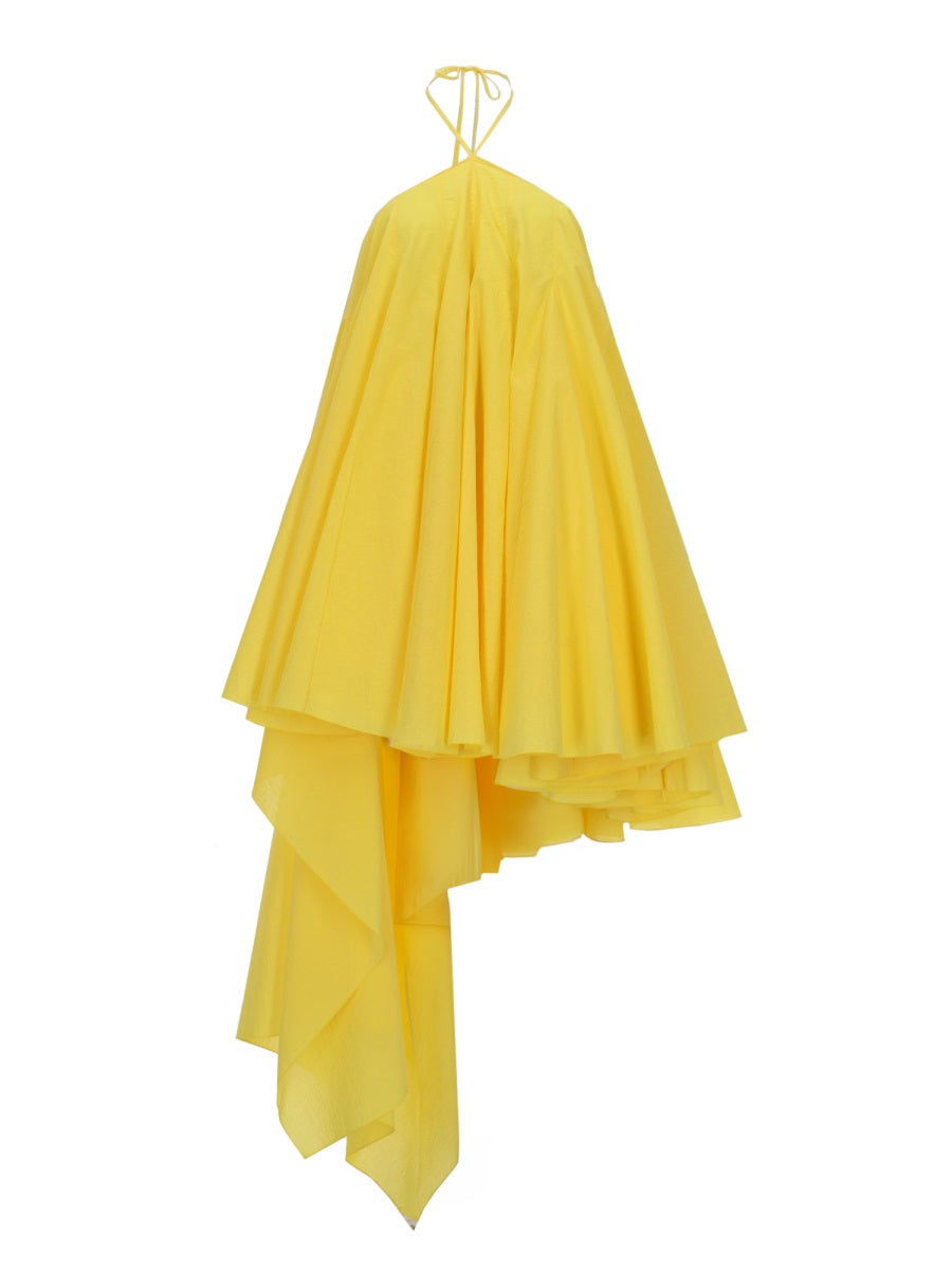 Mini Triangle Dress Yellow Cotton
