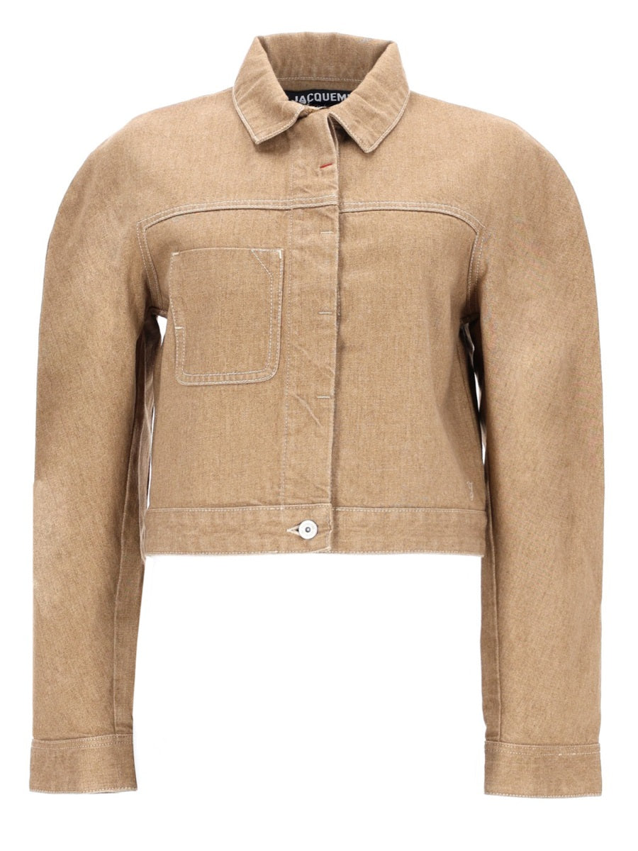 Cargo Jacket Ovalo Beige Cotton