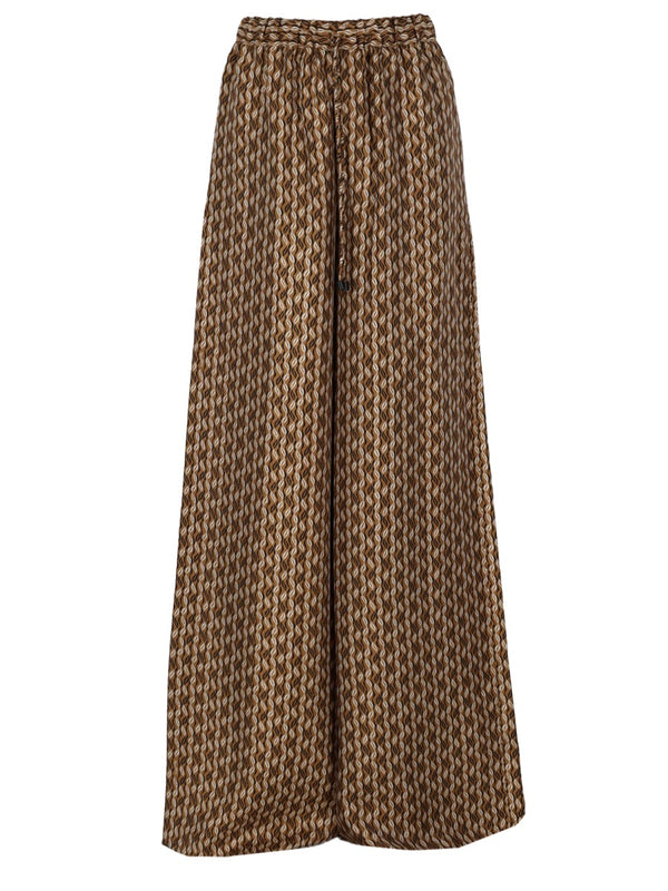 Silk Trousers Larino Brown