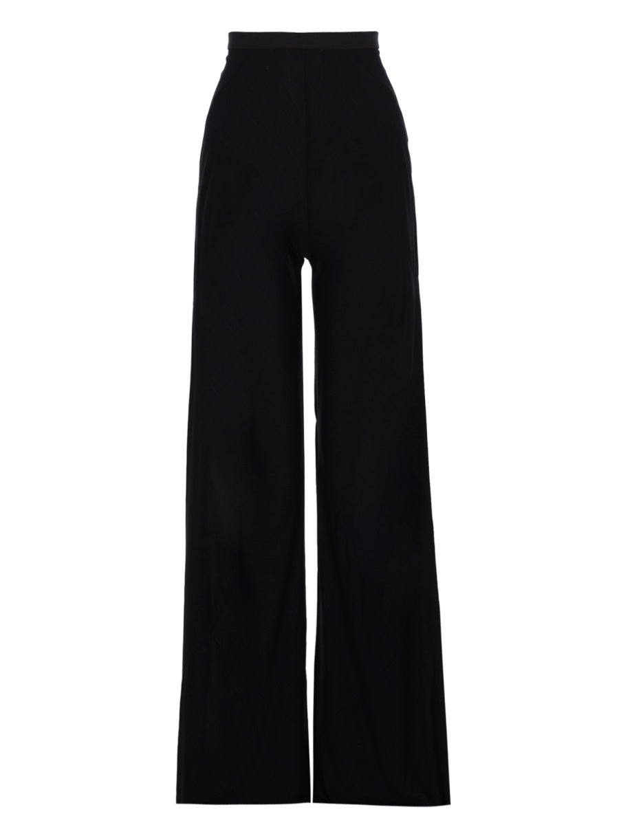 Pants Bias Black Viscose Trousers