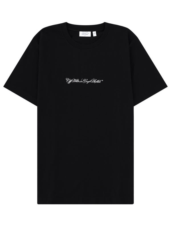 T-Shirt With Logo Black Cotton T-shirts