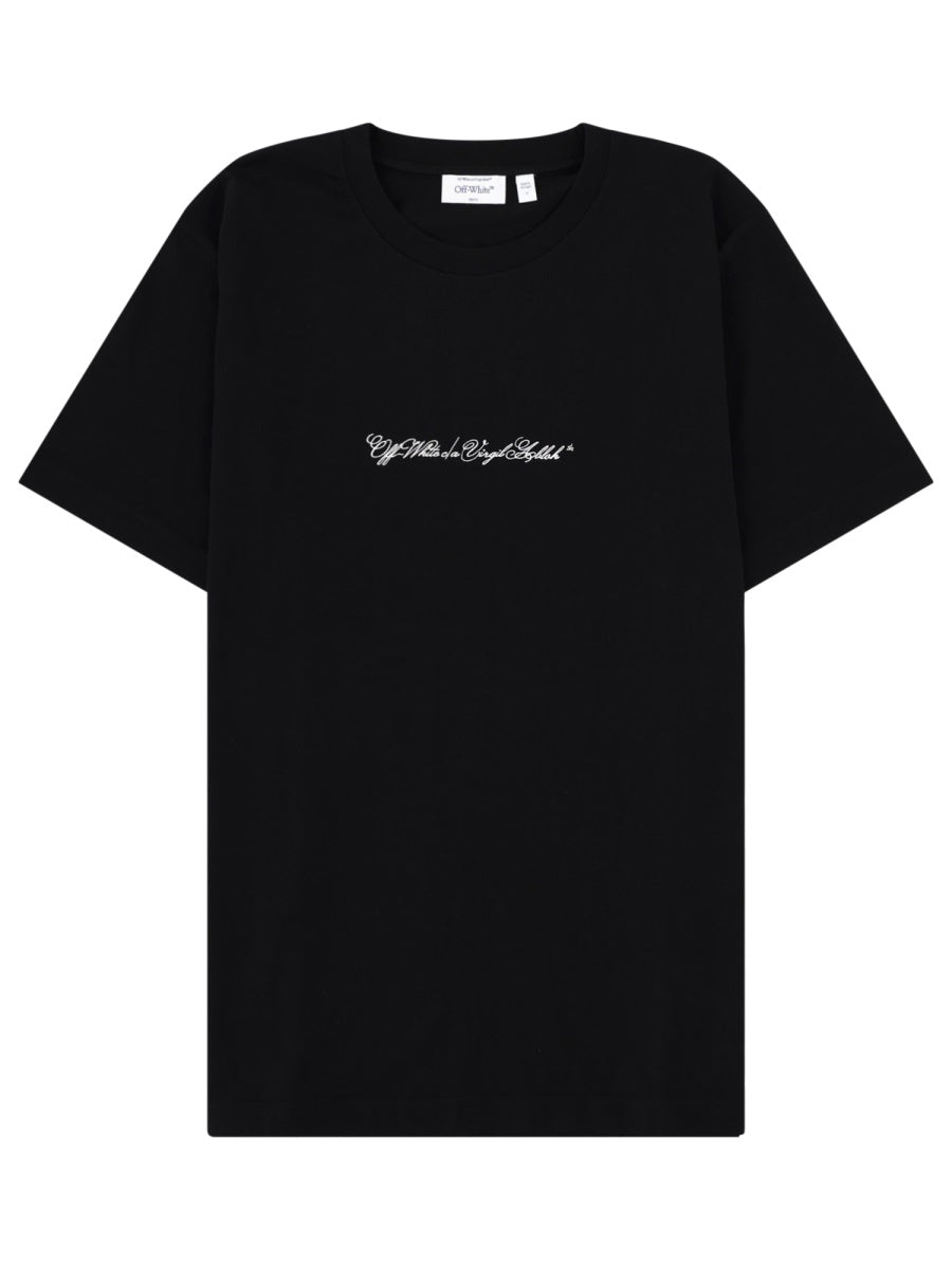 T-Shirt With Logo Black Cotton T-shirts