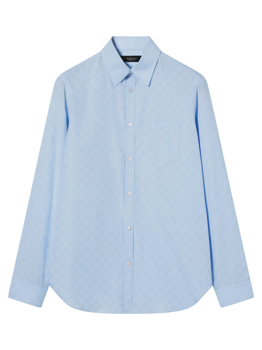 Cotton Gg Shirt Baby Blue
