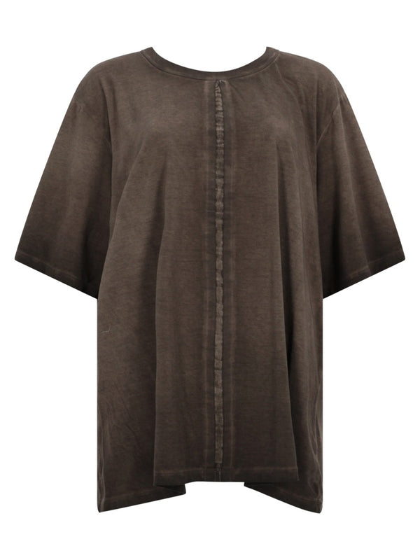 T-Shirt Overdyed Brown Cotton T-shirts