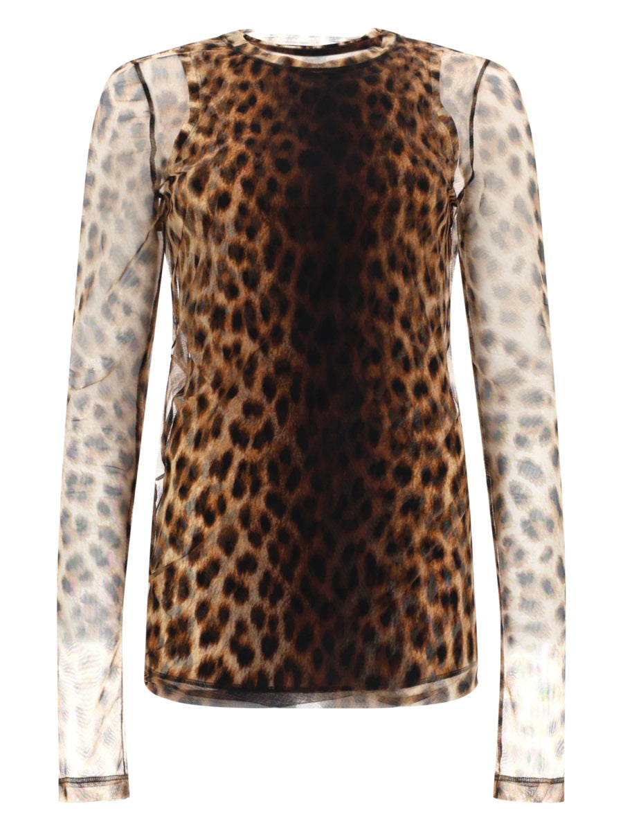 Top With Tulle Details Multicolour Polyamide Tops