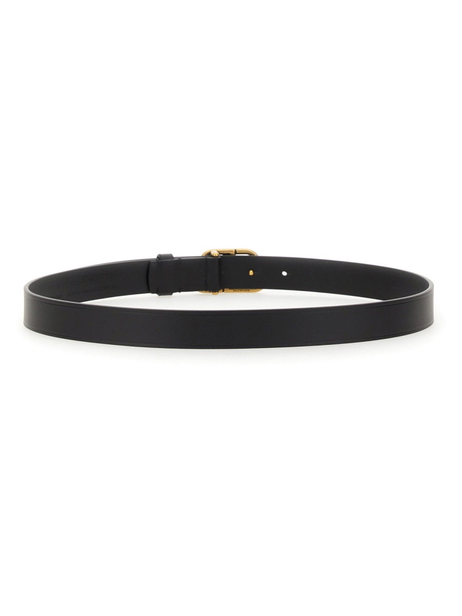 Belt Bb Thin Black Leather