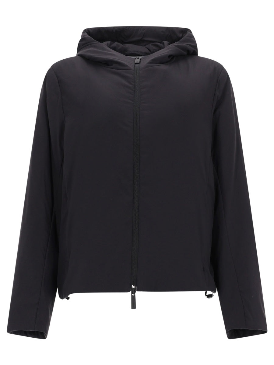 Hooded Jacket Black Polyamide