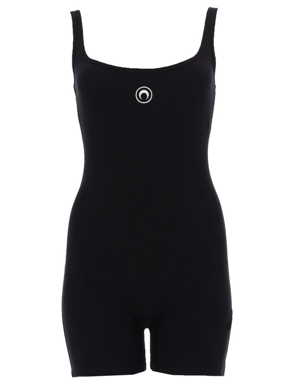 Jumpsuit Short Black Cotton Jumpsuits