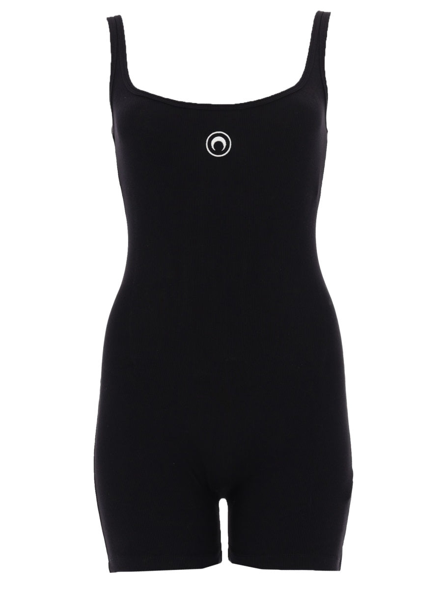 Jumpsuit Short Black Cotton Jumpsuits