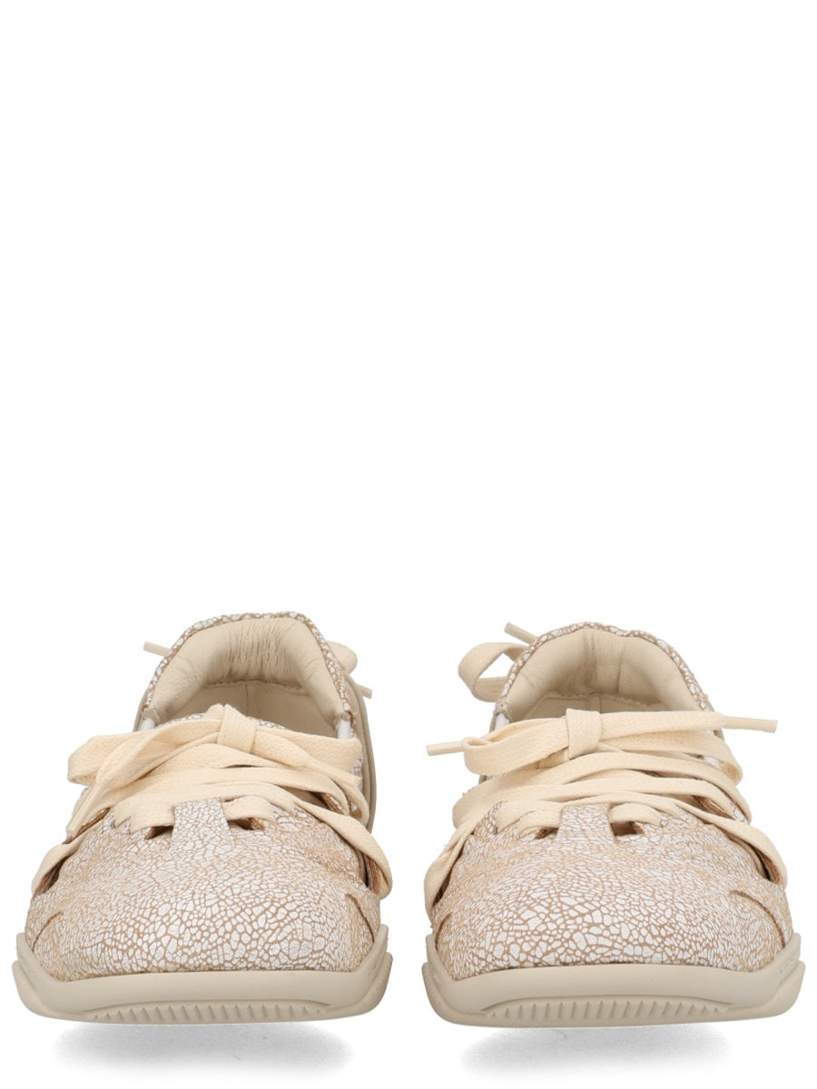 Ballerina Sneaker White Leather Calf Trainers