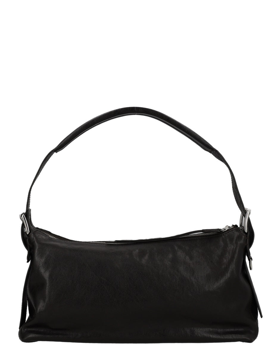 Shoulder Bag Belted Baguette Brown