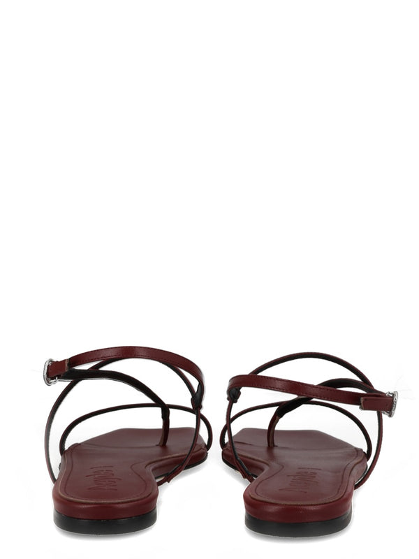 Leather Thong Sandal Bordeaux