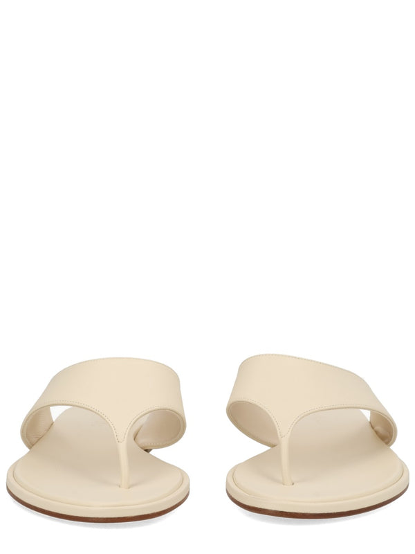 Leather Thong Sandal Ivory