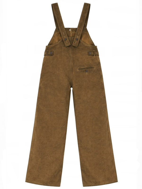 Dungarees Panda Brown Cotton Jumpsuits
